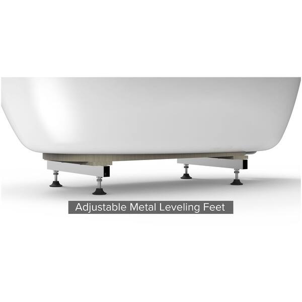 Jacuzzi Signature 60" Free Standing Acrylic Soaking Tub with Bed Bath